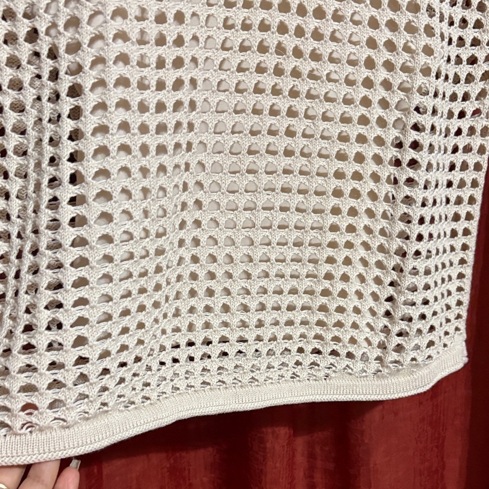 Steve Madden Cream Mesh Tank Top - Picture 5 of 11
